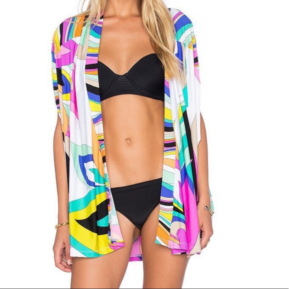 NWT Trina Turk St. Tropez Multi-Colored Kimono Coverup